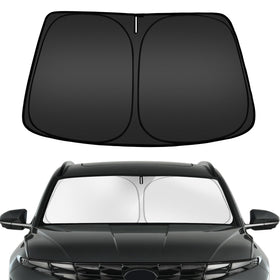 ARISMOTOR front view of shade laid flat showing full coverage benefit