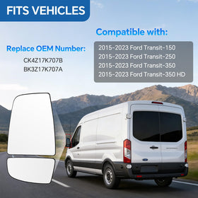 Aritoxy mirror installed on Ford Transit, restored visibility benefit