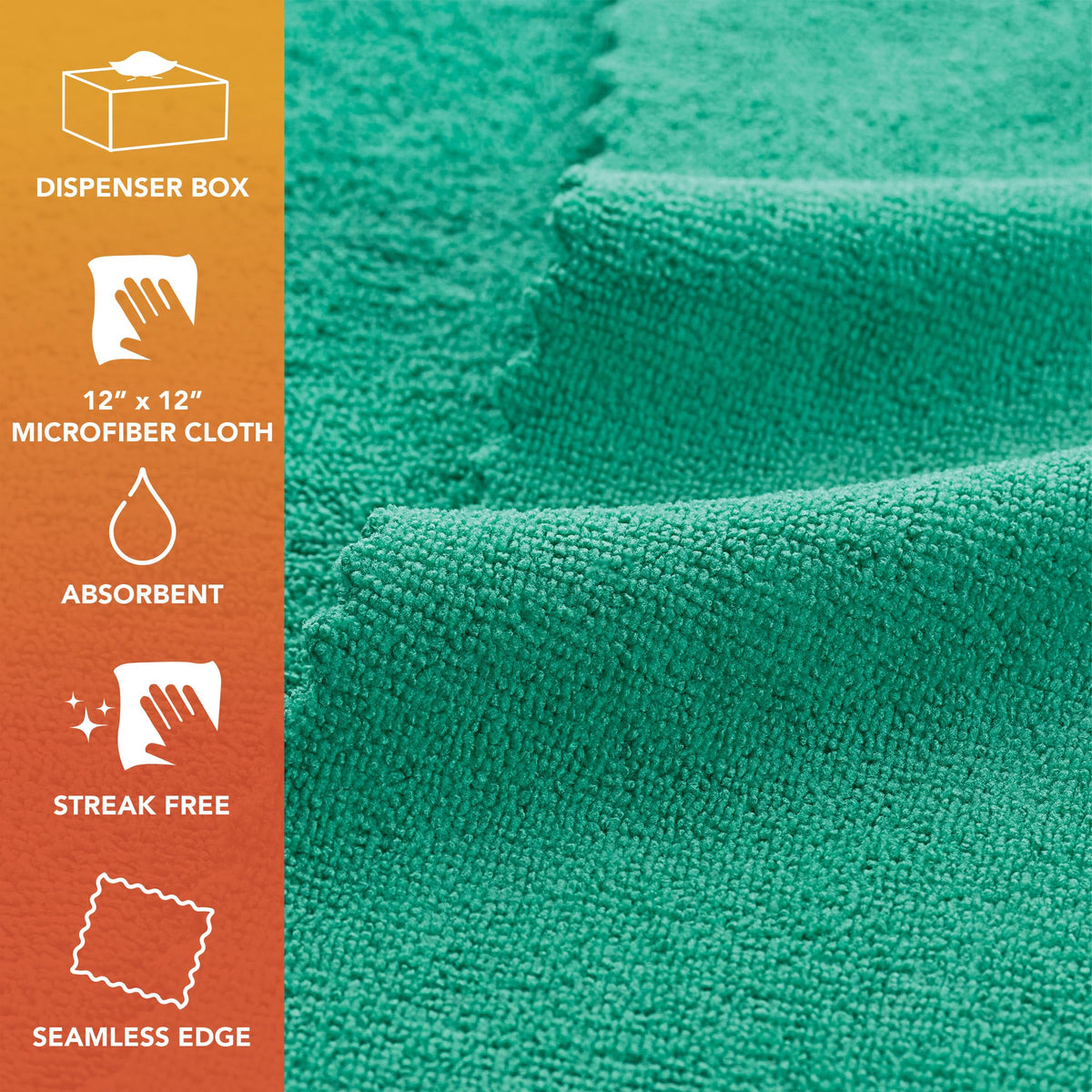 Arkwright microfiber cloth close-up texture showing dense fibers for superior cleanup