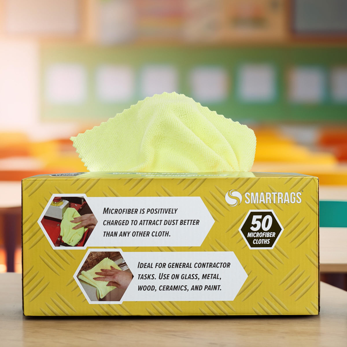 Arkwright cloth wiping car glass delivering streak-free automotive shine
