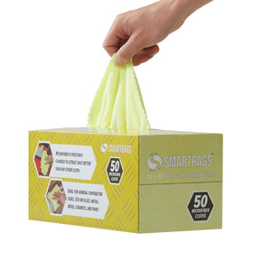 Hand holding Arkwright cloth demonstrating soft texture and grip benefit