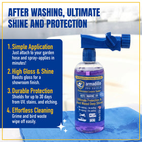 armadillo PRO SHIELD applied with microfiber for streak-free result