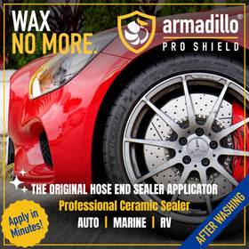 armadillo PRO SHIELD on car side view illustrating durable protection