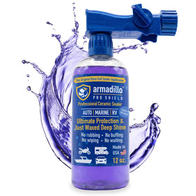 armadillo PRO SHIELD front label showing product identity and benefits