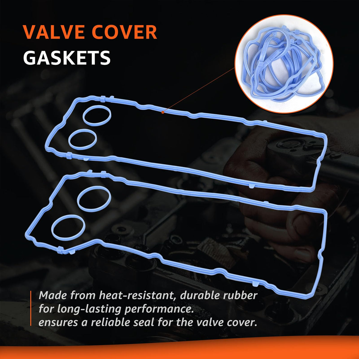 Armker organized layout of upper and lower intake gaskets ready for install