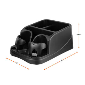 Armor All close-up of adjustable cup holders holding mugs to prevent spills benefit