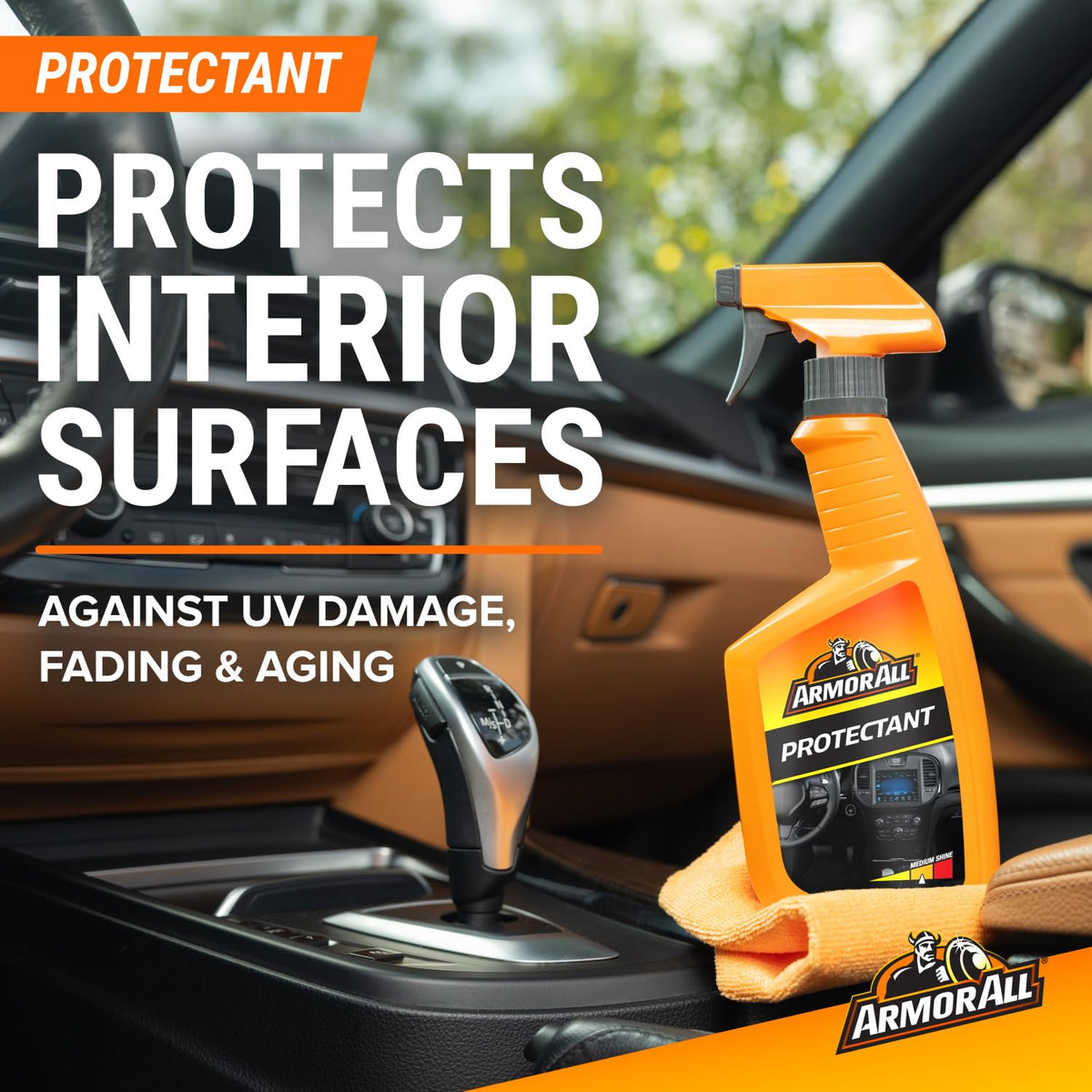 Armor All Extreme Tire Shine applied for long-lasting wet-black look