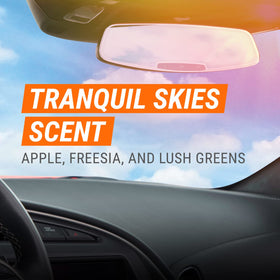 Armor All fogger placed on car seat demonstrating fabric freshening