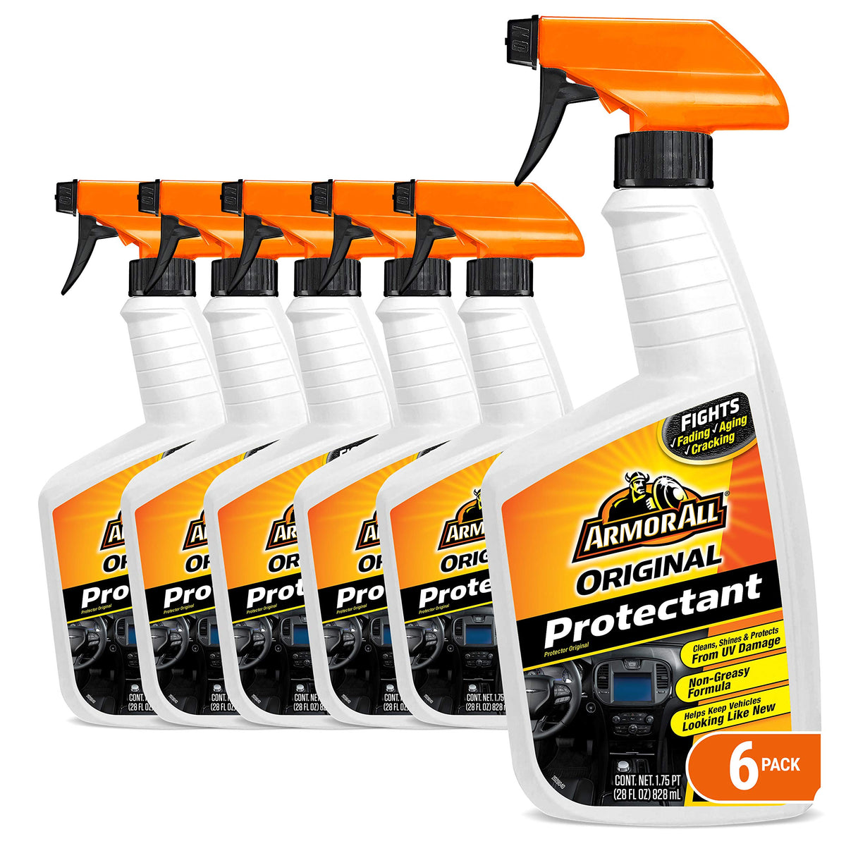 Armor All front label on 28 oz bottle showing brand and product benefit