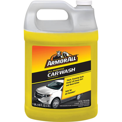 Armor All gallon front label showing product name and size for clear identification and benefit
