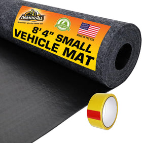 Armor All front view of charcoal garage mat showing full coverage and protection