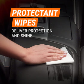 Armor All original protectant wipes pouch open, protecting dash and trims