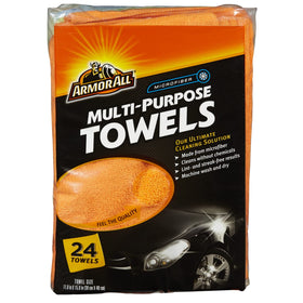 Armor All towel held next to hand for scale to show size and comfortable grip during use