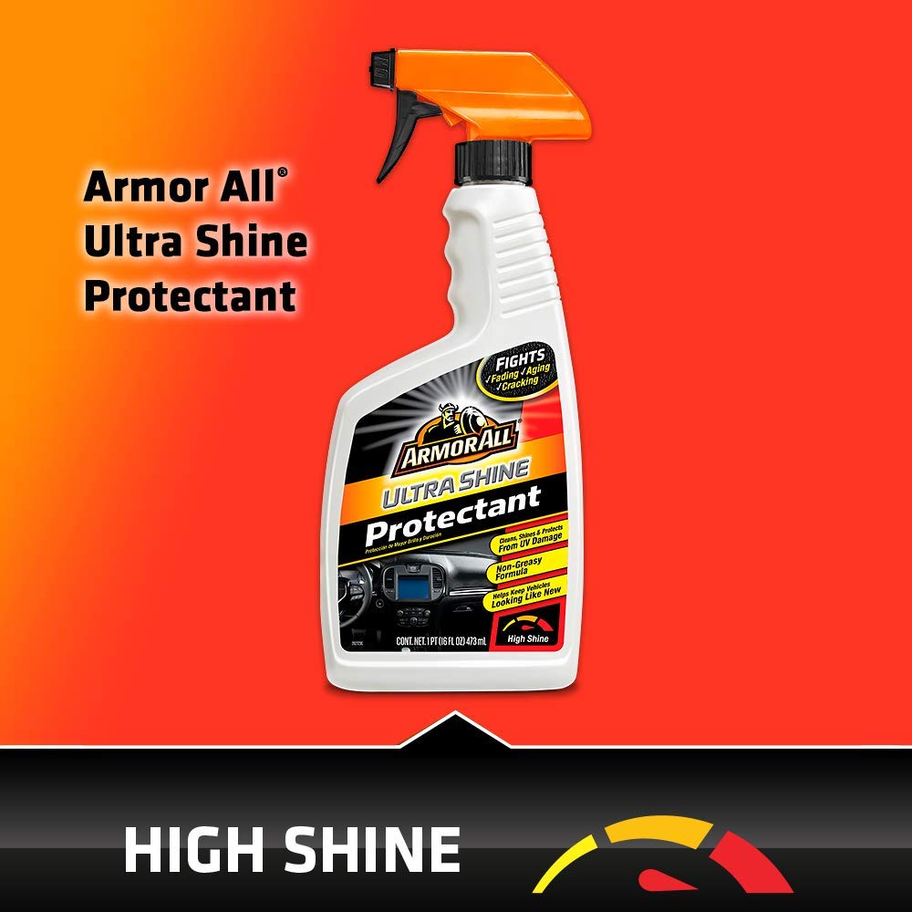 Armor All spray nozzle close-up demonstrating easy application and even coverage