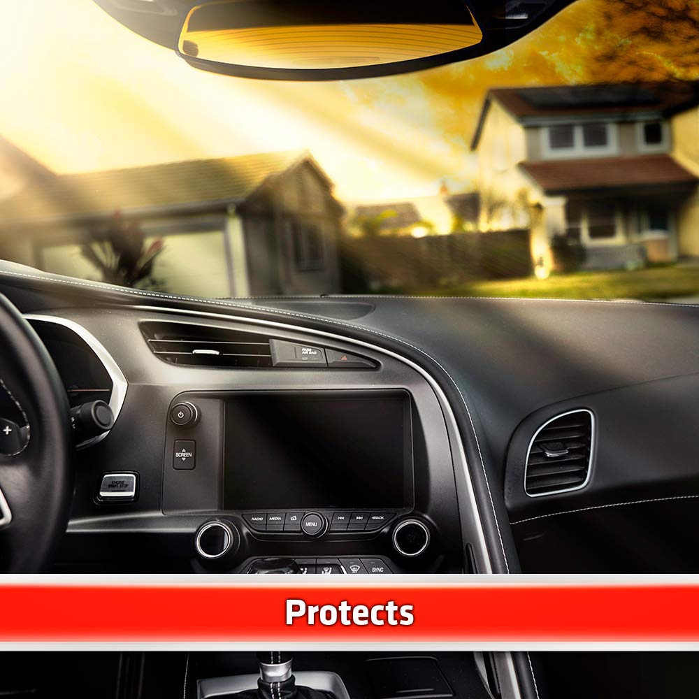 Armor All on tire and trim highlighting renewed appearance and water resistance