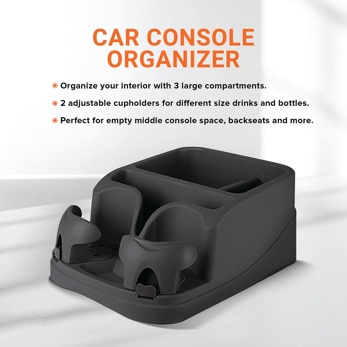 Armor All top-down view highlighting three large compartments for easy access benefit