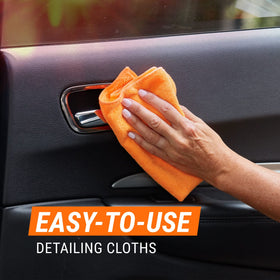 Armor All towel absorbing spilled liquid demonstrating high absorbency and fast drying performance