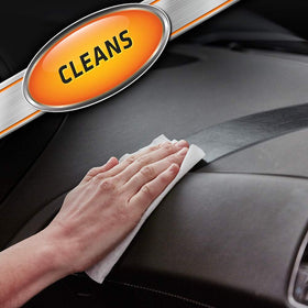 Close-up of a lint-free Armor All wipe texture revealing strength and absorbency for cleaning