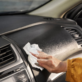 Close-up of Armor All wipe texture showing absorbent fibers for effective dirt pickup