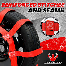 ARMORLOGISTICS webbing and reinforced stitching detail demonstrating durability and weather resistance