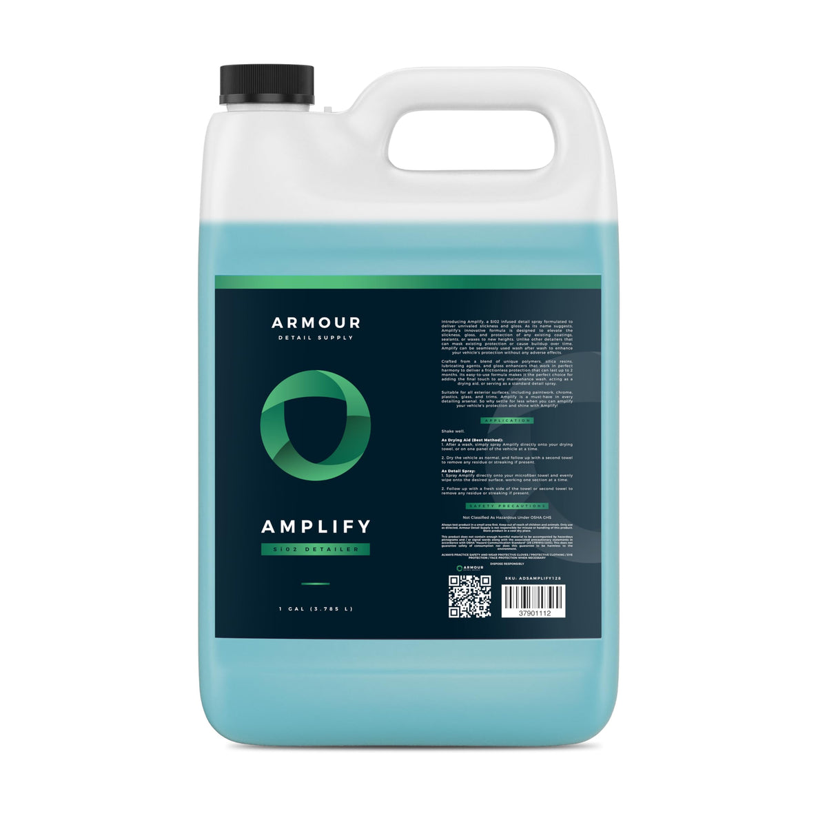 Armour Detail Supply bottle front view showing 128oz benefit of fewer refills