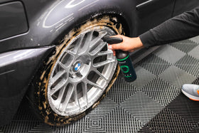 Armour Detail Supply before and after wheel comparison showing restored finish benefit: contrast