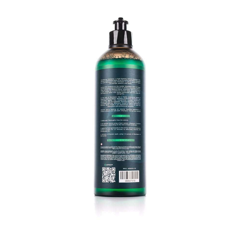 Armour Detail Supply back label with dilution and usage directions
