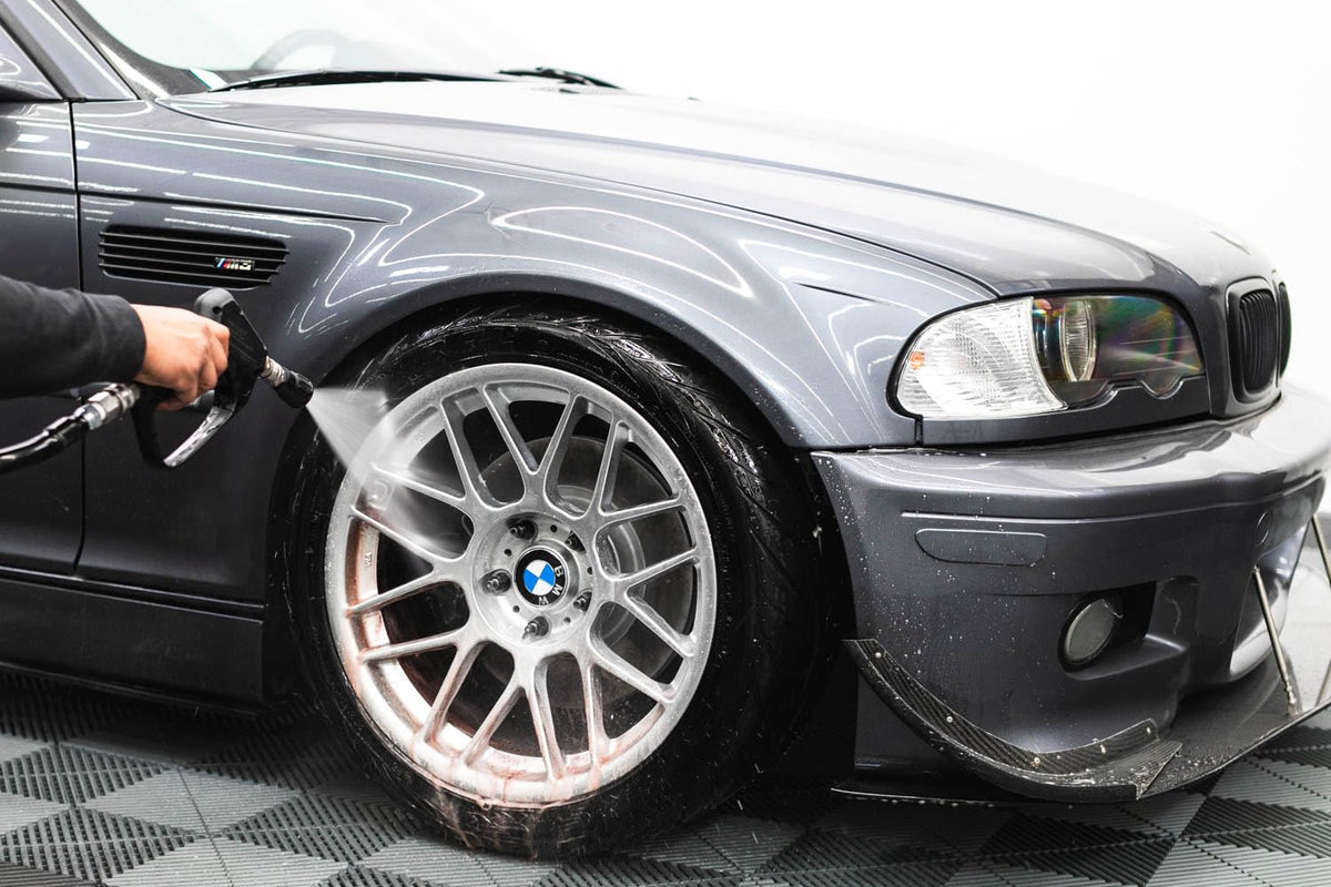 Armour Detail Supply in use during wheel detailing to speed cleaning and protect finishes