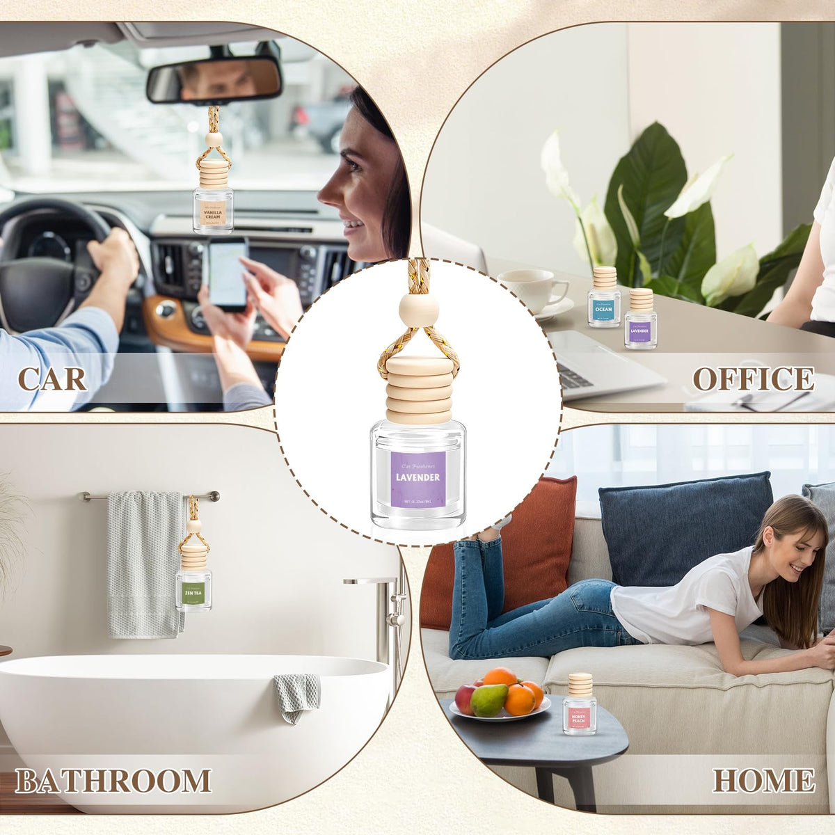 AROIC lifestyle dashboard scene with fresh interior benefit: pleasant driving atmosphere