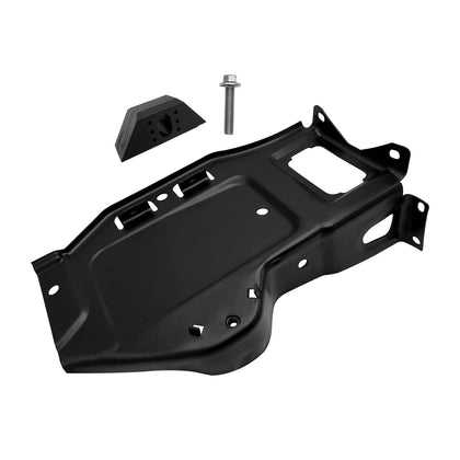 ARONOVA passenger side battery tray front view shows mounting points and fit