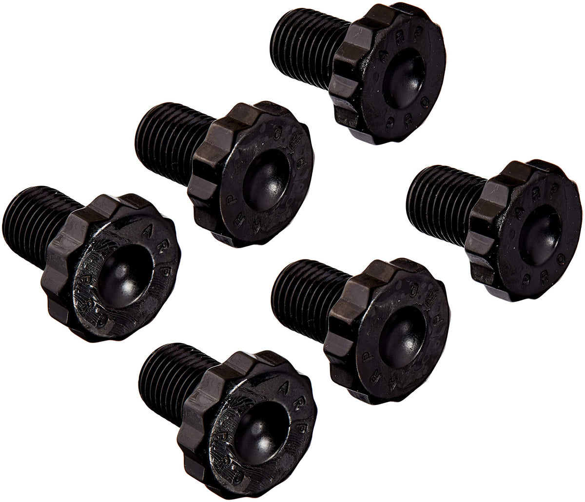 ARP flexplate bolt kit front view showing six chromoly bolts for secure fastening