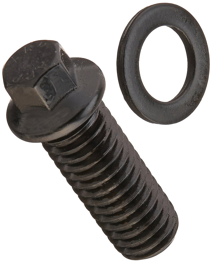 ARP header bolts front view showing hex heads and black oxide, durable secure fit
