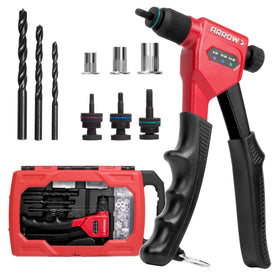 Arrow Fastener rivet nut gun front view showing compact profile and fast setup
