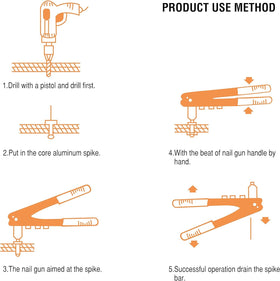 Arrow Fastener interchangeable nosepieces laid out for size flexibility