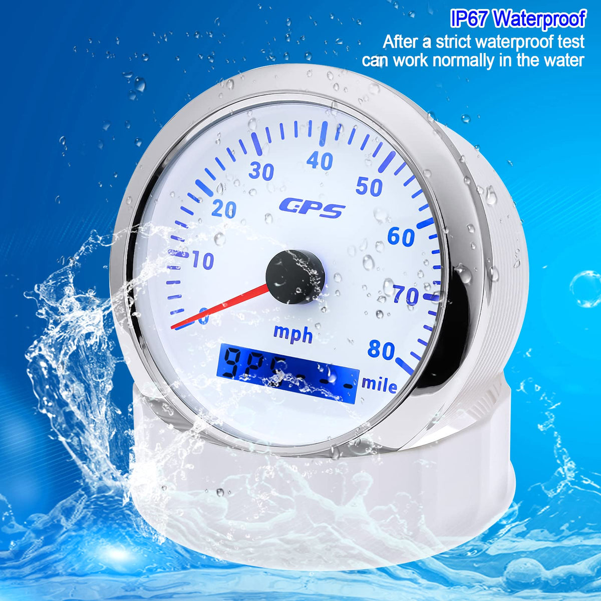 ARTILAURA installed on boat dashboard showing readable speed and marine fit benefit
