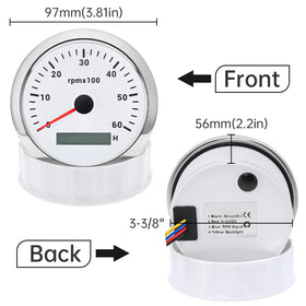 ARTILAURA tachometer stainless bezel close-up highlighting corrosion resistance