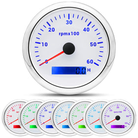 ARTILAURA tachometer front view showing dial and red needle for clear readings