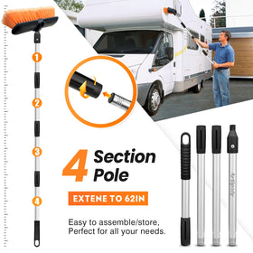 ARTIPOLY full assembled aluminum extension pole providing ladder-free reach and stability