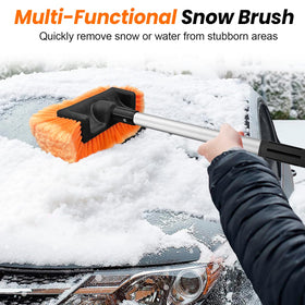 ARTIPOLY brush cleaning car roof showing easy access and no-ladder benefit
