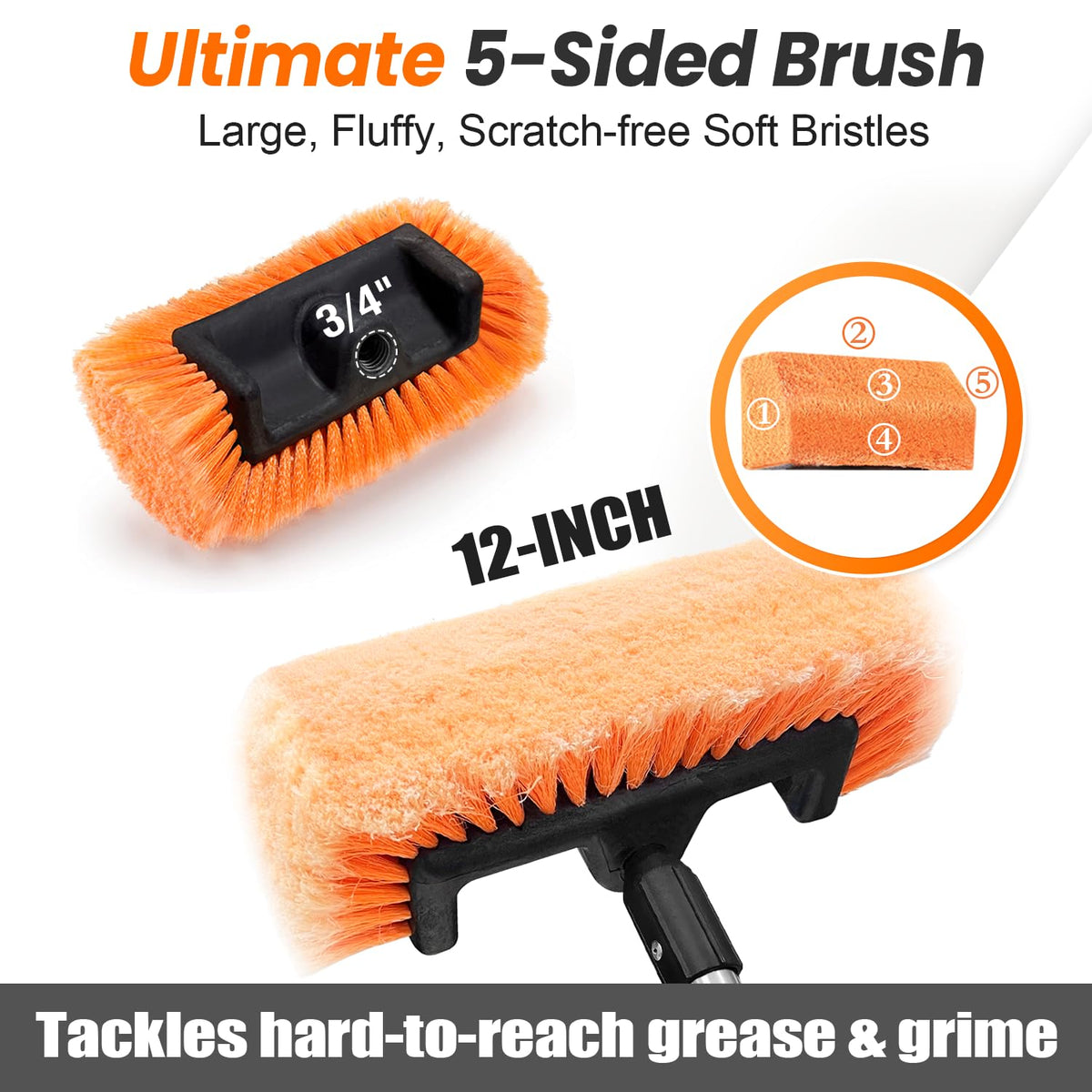 ARTIPOLY close-up of flocked soft bristles protecting paint while lifting dirt