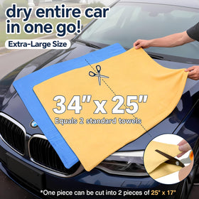 ARTIPOLY towel drying car hood fast for streak-free finish