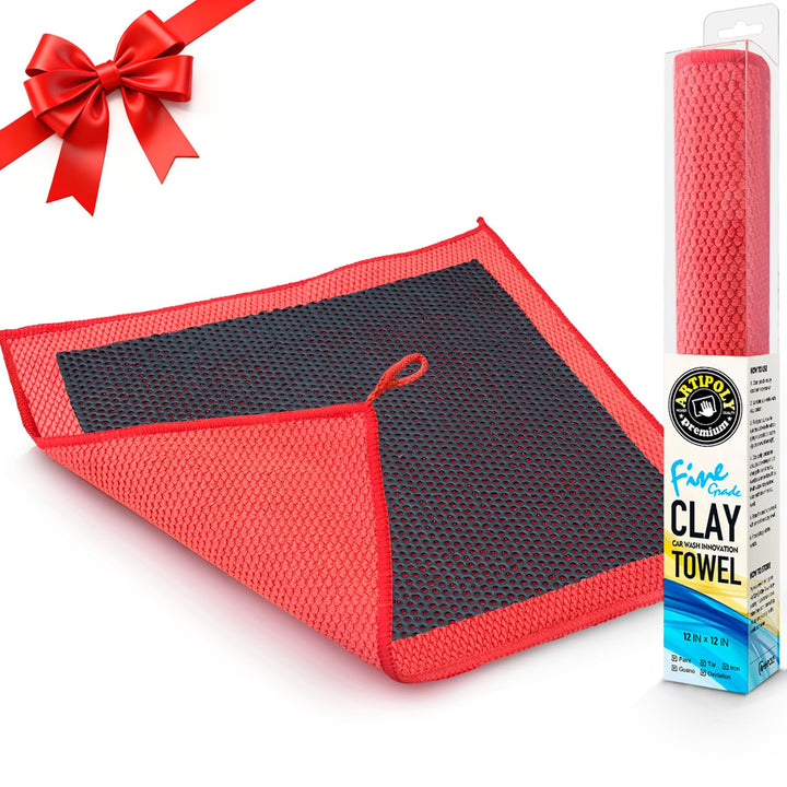ARTIPOLY front view of towel packaging showing product and size benefits