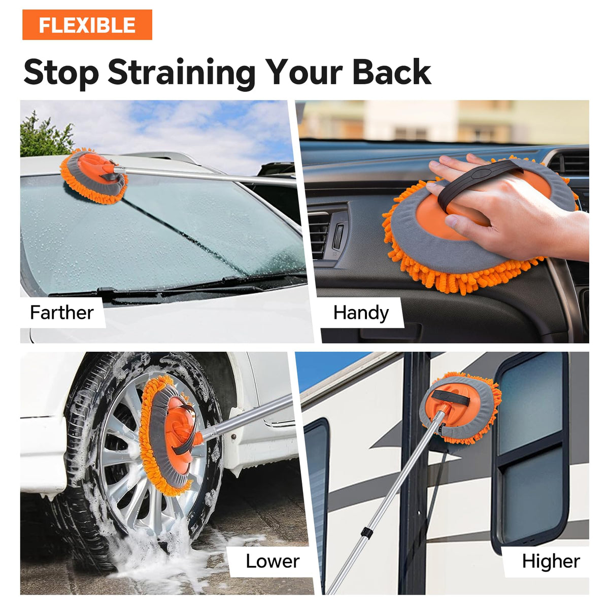 ARTIPOLY wash mitt in use on car door panel showing scratch-free, controlled washing