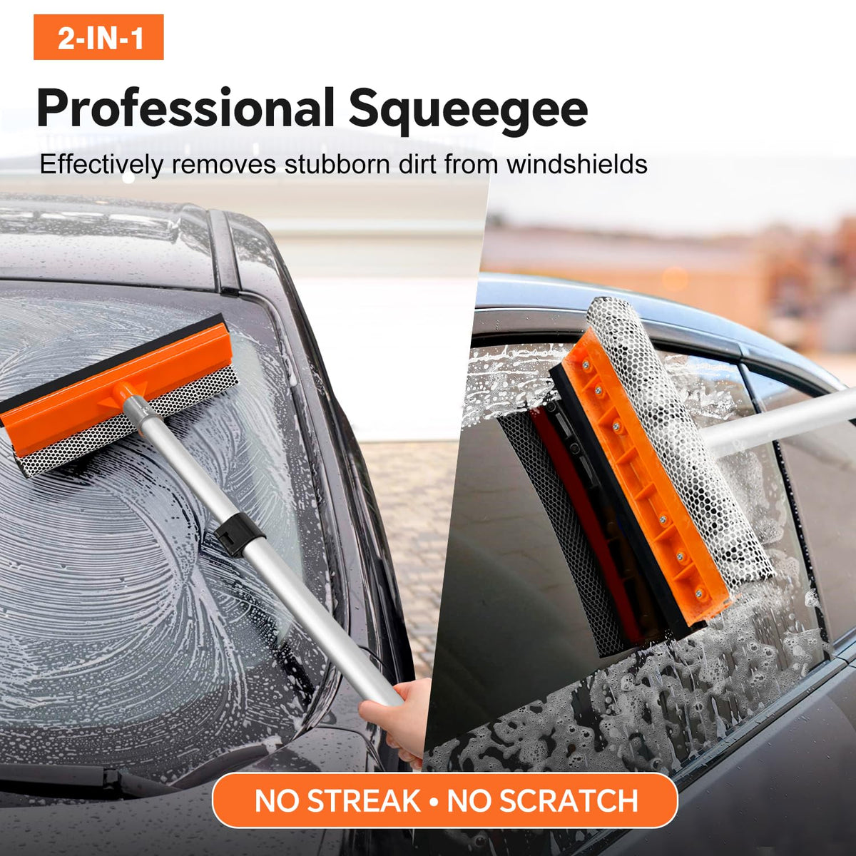 ARTIPOLY classic window squeegee on glass for streak-free cleaning and quick drying