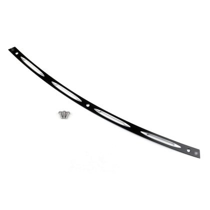 Artudatech front view of black windshield trim showing fit and finish benefit