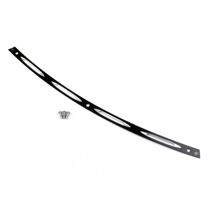Artudatech front view of black windshield trim showing fit and finish benefit