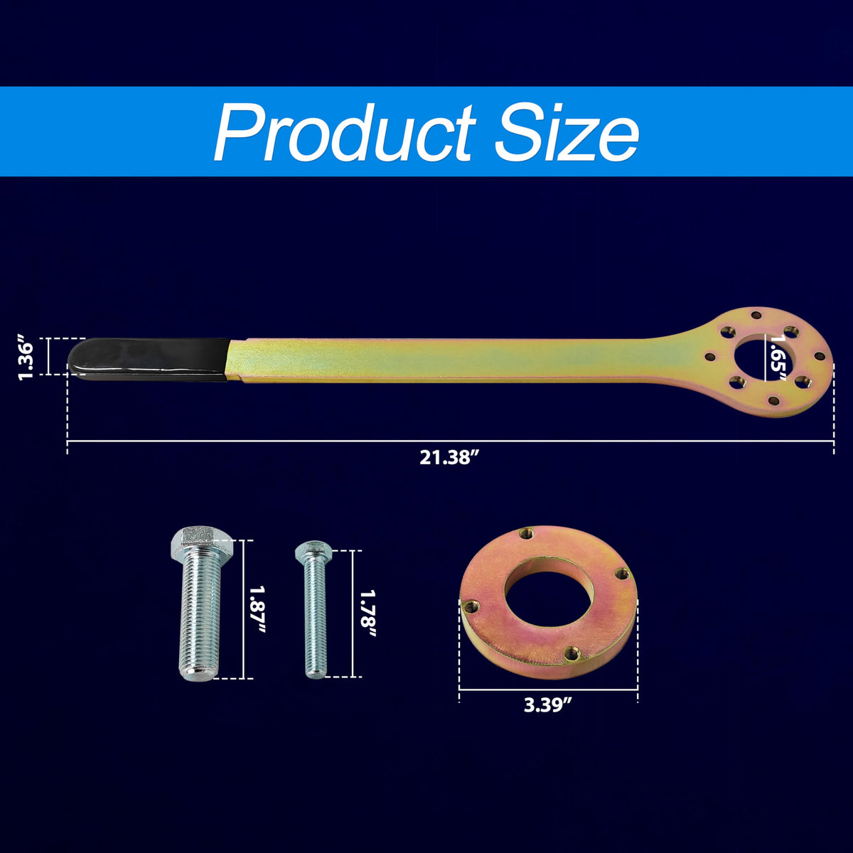 ARU low-profile handle shown next to ruler to show compact size benefit