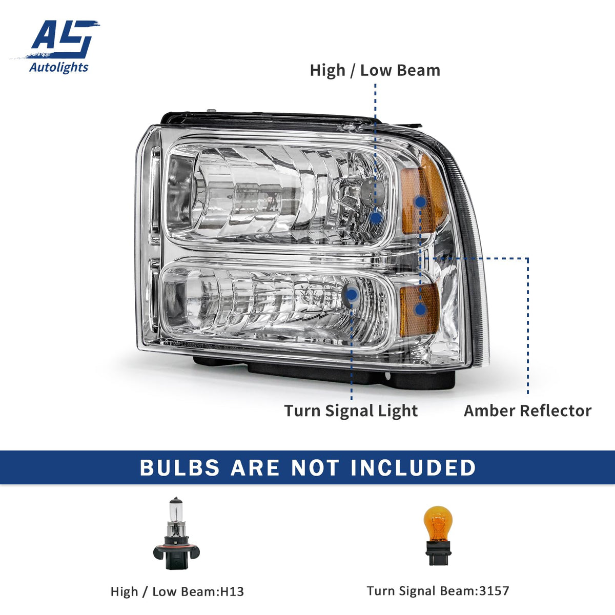 AS headlight amber reflector detail offering enhanced signal visibility and safety