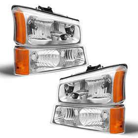AS headlight front view showing full pair and restored vehicle appearance
