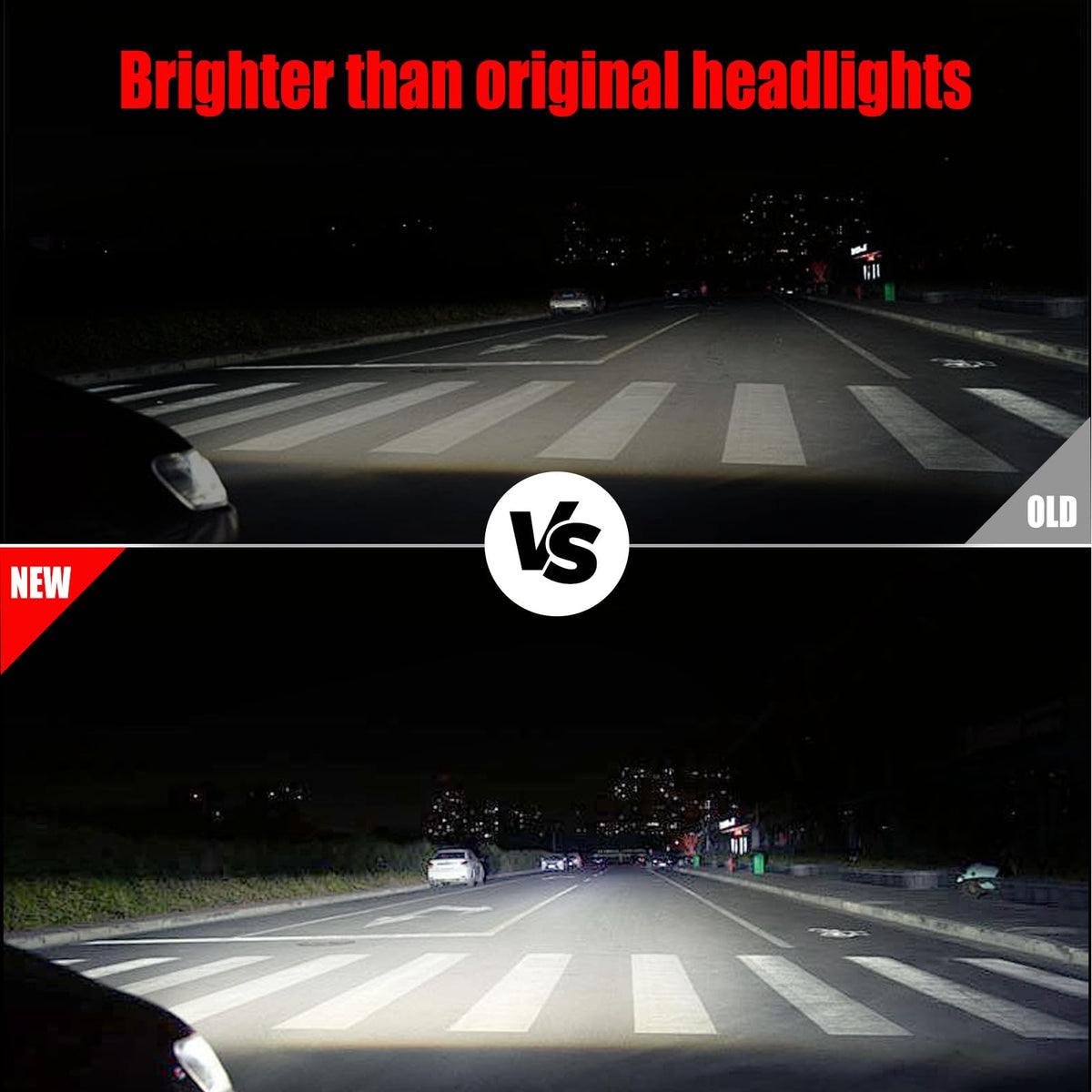 AS headlight held in hand next to ruler showing compact size and fitment clarity